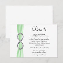 Details groene ribbon Silver Infinity Wedding