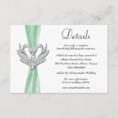 Details groene ribbon Silver Swans Weddenschap Informatiekaartje (Voorkant)