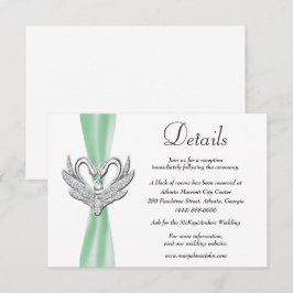 Details groene ribbon Silver Swans Weddenschap Informatiekaartje