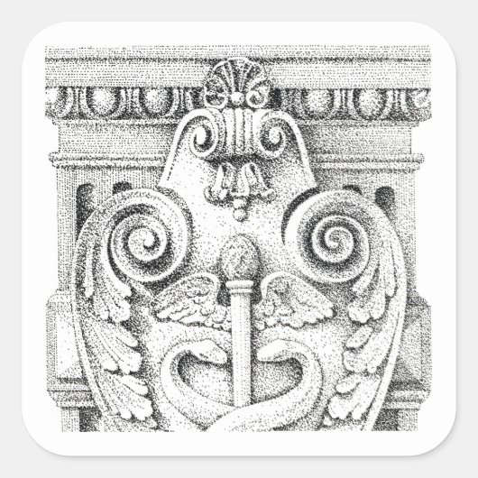 DETAILS Grote vierkante Stickers (Voorkant)