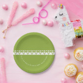 Details hartpatroon rondom papieren bordje (Feest)