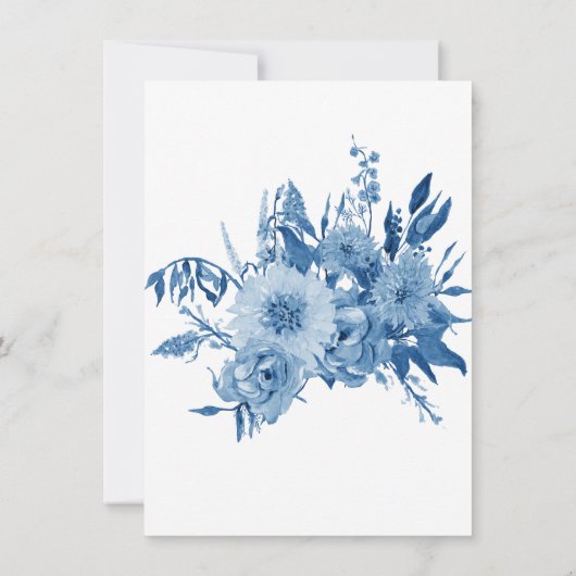 Details Hotel Accommodations Blue in White Floral Kaart (Achterkant)