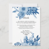 Details Hotel Accommodations Blue in White Floral Kaart (Voorkant)