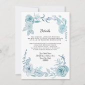 Details Hotel Blue White Boho Watercolor Bloem Kaart (Voorkant)