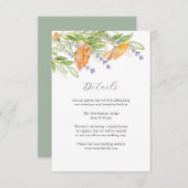 Details Huwelijksverblijf Kaart Wildflower Thema (Voorkant / Achterkant)