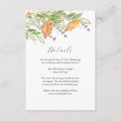 Details Huwelijksverblijf Kaart Wildflower Thema (Voorkant)