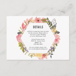 Details/informatie over het Lijst van Floral Informatiekaartje