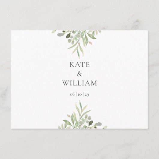 Details Informatie Trouwscript Groene Elementen Informatiekaartje (Achterkant)