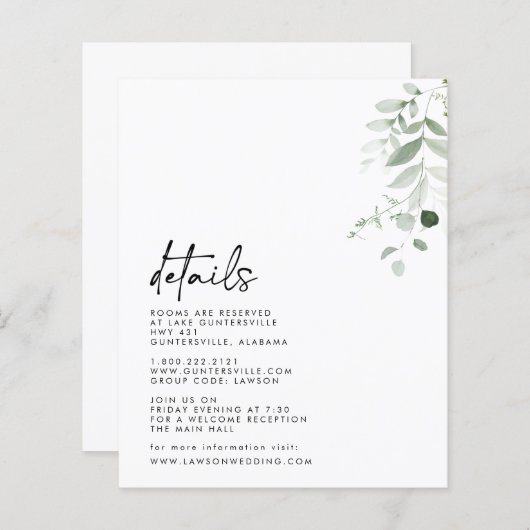 Details-kaart (Voorkant / Achterkant)