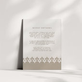 Details Kaart Arabesque Wedding Guest | Champagne
