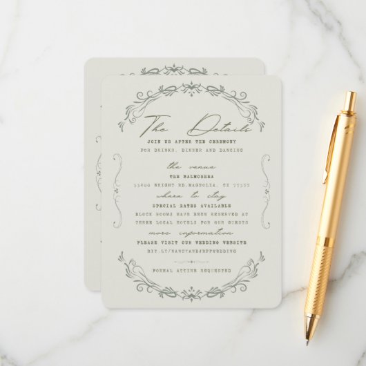 Details-kaart Informatiekaartje (Voorkant / Achterkant in situ)