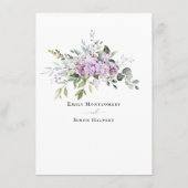 Details Kaart Lilacs Greenery Script Info (Achterkant)