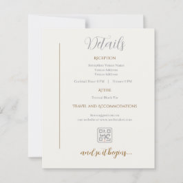 Details Kaart Minimalistische bruiloft