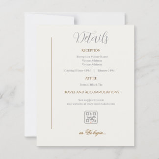 Details Kaart Minimalistische bruiloft
