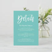 Details Kaart | Mint Green Script (Staand voorkant)