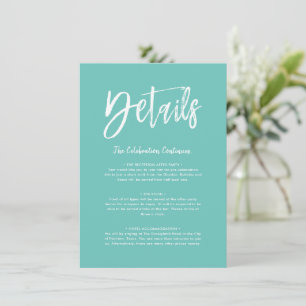 Details Kaart   Mint Green Script