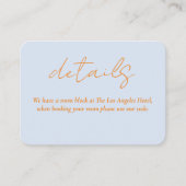 Details kaart voor liefdesverhaal bruiloft (Voorkant)