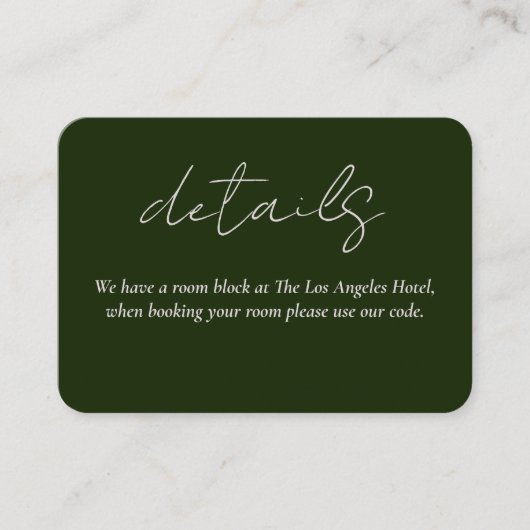 Details kaart voor liefdesverhaal bruiloft (Voorkant)