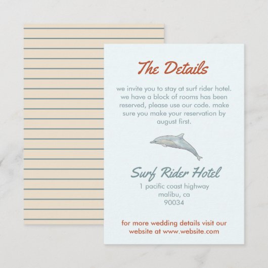 Details kaart waterverf illustratie (Voorkant / Achterkant)