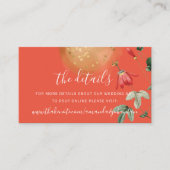 Details Kaart Website Bruiloft Bloemen Goud Koraal (Voorkant)