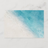 Details kaarten voor blauwe Ocean Beach Summer Wed (Achterkant)