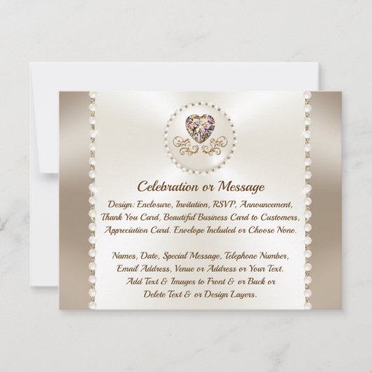 Details Kaarten voor Bruiloft, Jubileum, Business, (Voorkant)