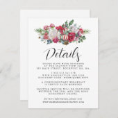 Details kerstcadeautje met rond rond kerstfeest informatiekaartje (Voorkant / Achterkant)