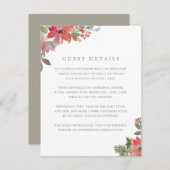 Details kerstcadeautjes over Floral Wedding Informatiekaartje (Voorkant / Achterkant)