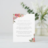 Details kerstcadeautjes over Floral Wedding Informatiekaartje (Staand voorkant)