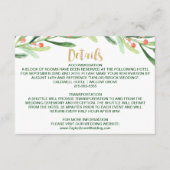 Details kerstfeest Holly Wreath Wedding Informatiekaartje (Voorkant)
