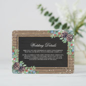 Details kerstwinterbruiloft in het bijtende land kaart (Staand voorkant)