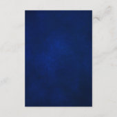 details koninklijke blauwe goudbloem rond het huwe informatiekaartje (Achterkant)