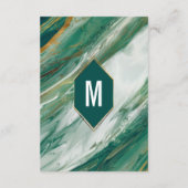 Details marmer bruilding van Emerald Gold Abstract Informatiekaartje (Achterkant)