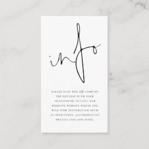 Details mini modern script Info QR Code Weddenscha Informatiekaartje