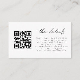 Details mini QR Code Simple Script Weddenschap Informatiekaartje