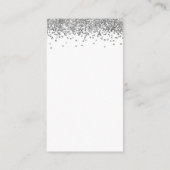 Details mini Silver Glitter QR-code Weddenschap Informatiekaartje (Achterkant)