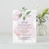 Details Moderne Eenvoudige Eucalyptus Bruiloft Gro Kaart (Staand voorkant)