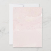 Details Moderne Eenvoudige Roze Witte Bloemige Tro Kaart (Achterkant)