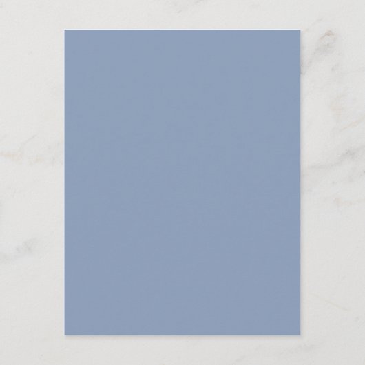 Details mosterdblauw huwelijk informatiekaartje (Achterkant)