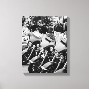Details motorfiets Biker Rider Canvas Afdruk