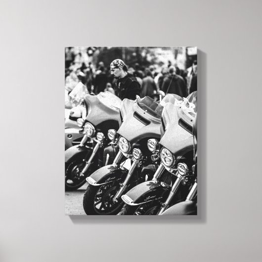 Details motorfiets Biker Rider Canvas Afdruk (Voorkant)