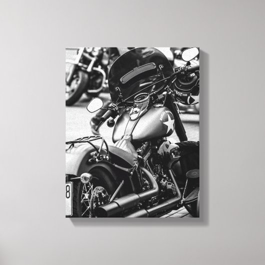 Details motorfiets Biker Rider Canvas Afdruk (Voorkant)
