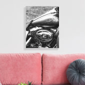 Details motorfiets Biker Rider Canvas Afdruk (Insitu (Woonkamer))