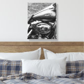 Details motorfiets Biker Rider Canvas Afdruk (Insitu (Slaapkamer))