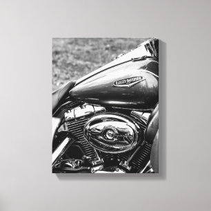 Details motorfiets Biker Rider Canvas Afdruk