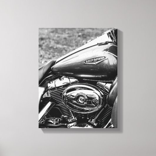 Details motorfiets Biker Rider Canvas Afdruk (Voorkant)