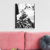 Details motorfiets Biker Rider Canvas Afdruk (Insitu (Woonkamer))