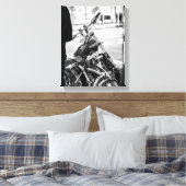 Details motorfiets Biker Rider Canvas Afdruk (Insitu (Slaapkamer))