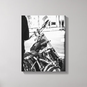 Details motorfiets Biker Rider Canvas Afdruk