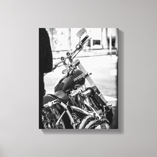 Details motorfiets Biker Rider Canvas Afdruk (Voorkant)